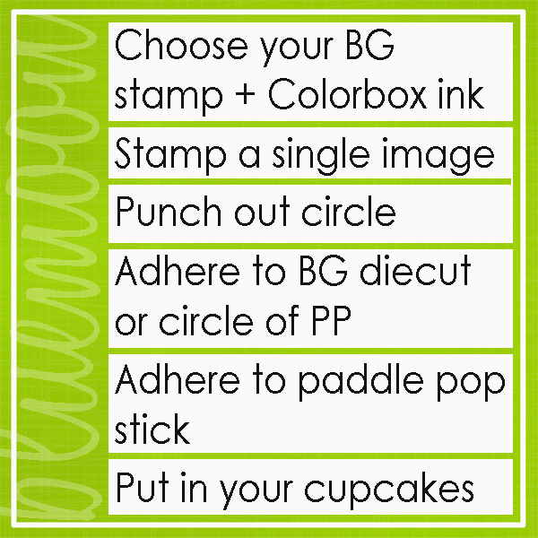 cupcake topper instructions